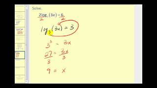 Solving Logarithmic Equations [upl. by Cocke]