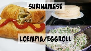 Recipe How To Make Surinamese LoempiaEggroll  CWF [upl. by Crain]