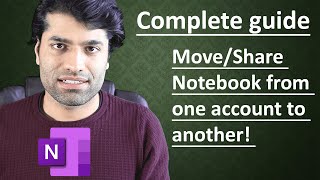 How to move a Notebook in OneNote to another account [upl. by Flessel549]