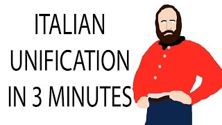 Italian Unification  3 Minute History [upl. by Akemrej]