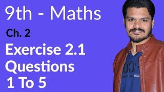 Class 9 Math Chapter 2  Exercise 21 Question 1 to 5  9th Class Math Chapter 2 [upl. by Amati]