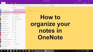 How to organize your notes in OneNote [upl. by Iroj2]