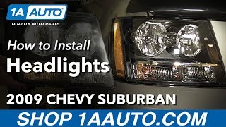 How to Replace Headlights 0714 Chevy Suburban 1500 [upl. by Rector324]