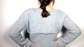 How to Loom Knit a Sweater  Pullover  Jersey DIY Tutorial [upl. by Jovita687]