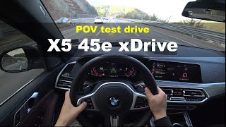 BMW X5 45e xDrive M Sport POV test drive [upl. by Sugna258]