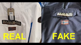 Real vs Fake Napapijri Rainforest How to spot fake pocket 1 jacket [upl. by Janel]