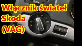 Demontaż włącznika światełremoval light switch Skoda VW etc [upl. by Ericksen]