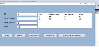 VB NET insert update and delete data in Listview without using database [upl. by Ybok]