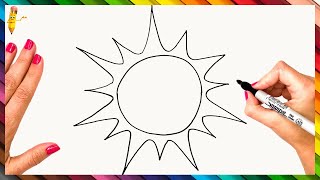 How To Draw The Sun Step By Step ☀️ Sun Drawing Easy [upl. by Marlyn]