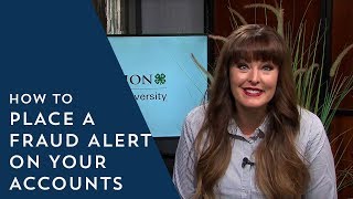 How to Place a Fraud Alert on Your Accounts [upl. by Llennol]