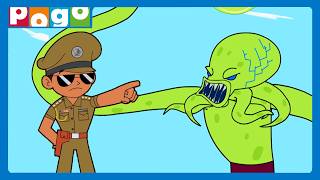 Little Singham 🦁 Chhota Bheem 👊 Do Sher Ek Battle  Cartoon for Kids😍 PogoChannel [upl. by Eddi]