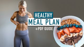 FREE 7 DAY MEAL PLAN  What I eat in a day for Lean Muscle Mass amp Abs  PDF guide [upl. by Adneram9]