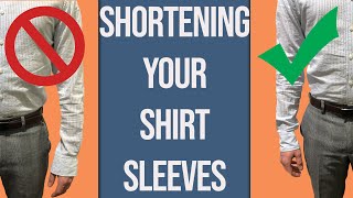 How To Shorten Your Dress Shirt Sleeves  Tailor Teaches [upl. by Oileve]