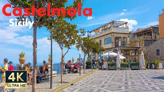 Castelmola Sicily Italy 🇮🇹 4K Walking Tour 2022 [upl. by Wiggins]