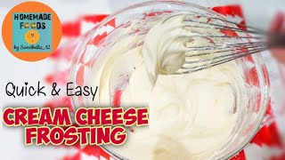 HOW TO MAKE FLUFFY CREAM CHEESE FROSTING  NO ELECTRIC MIXER  QUICK amp EASY [upl. by Acinelav665]