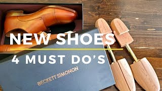 New Leather Shoes  Do These 4 Things Before Wearing [upl. by Filberto659]