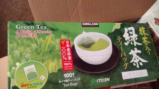 Unboxing Kirkland  Costco  Japanese green tea  Matcha [upl. by Ennove]