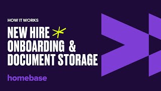 New hire onboarding amp document storage  Homebase [upl. by Tham564]