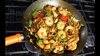 The Ultimate Shrimp Lo Mein  CaribbeanPotcom [upl. by Adnilec214]