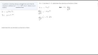 Problem 1220 Particle motion in Kinematics [upl. by Henrietta335]