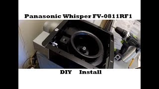 DIY Bathroom Exhaust Fan Install  Panasonic Whisper FV0811RF1 [upl. by Anomar582]