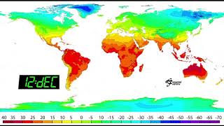 World average monthly temperatures Map [upl. by Naibaf]