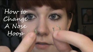 How to Change A Nose Hoop [upl. by Orhtej]