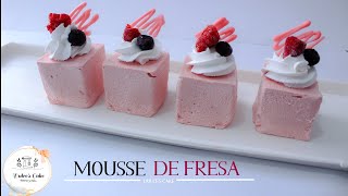 Mousse de Fresa  Solo 4 ingredientes  Rico y rápido [upl. by Enytsuj68]