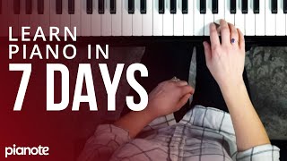 7 Days To Learning Piano Beginner Lesson [upl. by Standing]