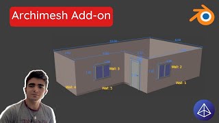 Blender  Faire une maison rapidement avec Archimesh [upl. by Immas368]