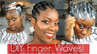 Classy Finger Waves Mold n GoShort Hair Tutorial [upl. by Candie]