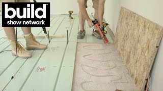 Installing RADIANT HEAT floors with Warmboard  Part 1 [upl. by Adnawal]