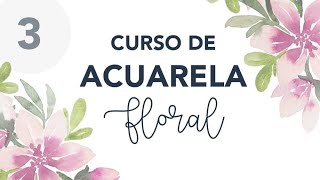 Pintar FLORES con ACUARELAS principiantes  Curso de acuarela floral Parte 34 [upl. by Nolrac670]