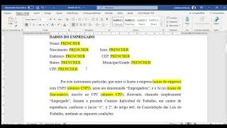 Elaboração de um modelo de contrato de trabalho [upl. by Erehc175]