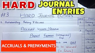 HARD Journal Entries by Saheb Academy  Class 11  BCOM  CA Foundation [upl. by Vey278]