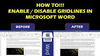 How to enable and disable grid lines in Microsoft Office Word [upl. by Acirej]