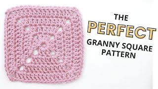 The PERFECT Granny Square Pattern  STEP BY STEP Crochet Tutorial For Beginners [upl. by Emirak]