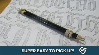 How to do Gothic Calligraphy with Pencils Part 2 Full Alphabet [upl. by Fahy711]