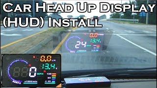 Car Head Up Display 55quot OBDII HUD  Full Review amp Install [upl. by Randal]