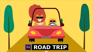 Road Trip Animation Tutorial  After Effects [upl. by Aysahc]