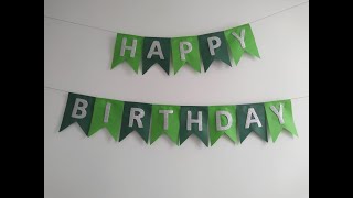 DIY  Como Hacer Banderines de Cumpleaños [upl. by Ylro]