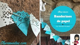 Como hacer banderines de papel [upl. by Eatnuahs582]