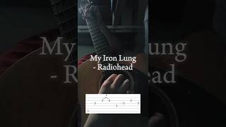 My Iron Lung  Radiohead  Guitar Riff TAB [upl. by Eirrek]