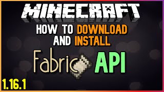 How to Download and Install Fabric API For Minecraft 1161 [upl. by Myra]