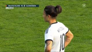 Frauenfussball WM Qualifikation Deutschland Slowenien 2 Halbzeit [upl. by Tremain748]