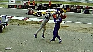 Piquet Rages After Salazar Shunt  1982 German Grand Prix [upl. by Boleslaw]