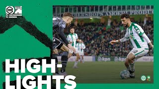 Highlights FC Groningen  FC Emmen [upl. by Benis850]