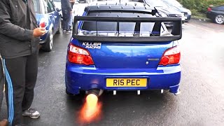 Subaru Impreza WRX Cosworth  Anti Lag FLAMES [upl. by Eitsirk]