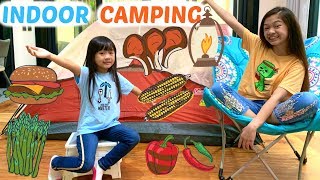 INDOOR CAMPING Challenge for 24 hours [upl. by Nanam]