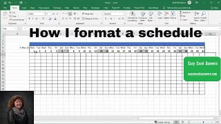 How I format a schedule in Excel [upl. by Dorman]